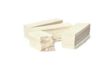 marshmallow on white background
