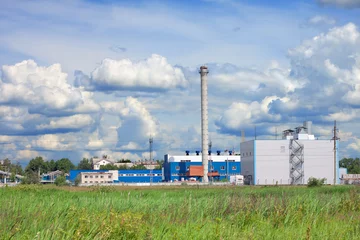 Photo sur Plexiglas Bâtiment industriel factory in the rural