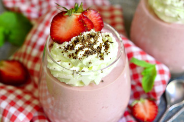 Strawberry mousse.