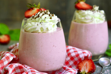 Strawberry mousse.