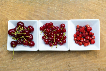 Fruits in bowls