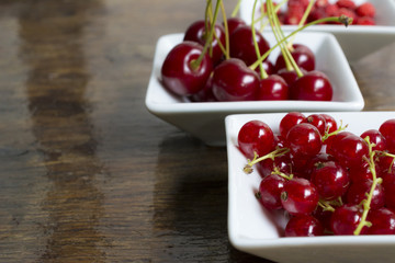 Fruits in bowls
