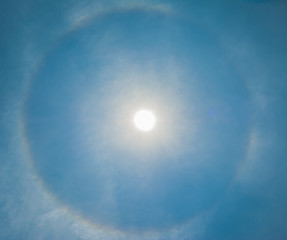 sun be encircled by a halo