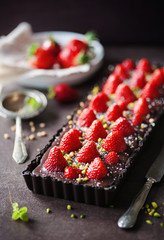 Schoko-Erdbeer-Tarte