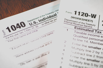 Fototapeta premium Close - up US Tax income form