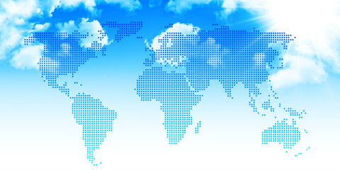 世界地図　空　背景 © J BOY
