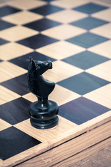 Chess black horse 