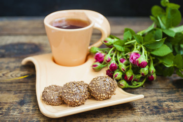 tea, cookies and roses