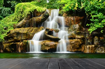 Foto op Plexiglas Artificial waterfall © kwanchaift