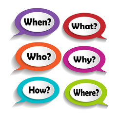 vector icons with questions