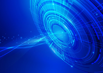 Abstract Technology Blue Background
