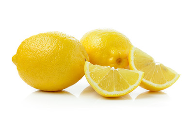 Fresh lemon isolated on a white background