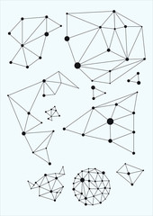 mesh line and point is a like networks.