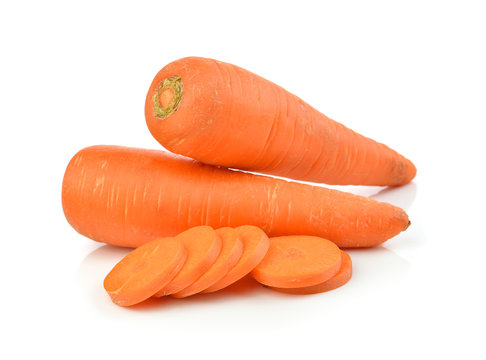 carrots isolated on a  white background