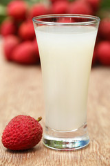 Lychee juice with fruits