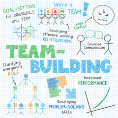 TEAM-BUILDING Vector Graphic Notes