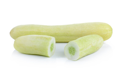  white cucumbers on white background