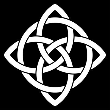 Celtic Quaternary knot, vector illustration.