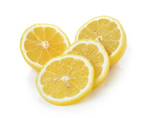 Fototapeta na wymiar lemon slice on white background