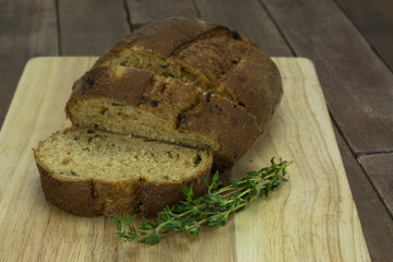 Loaf of wholemeal brown bread