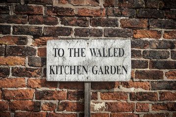 Fototapeta na wymiar Kitchen Garden Sign