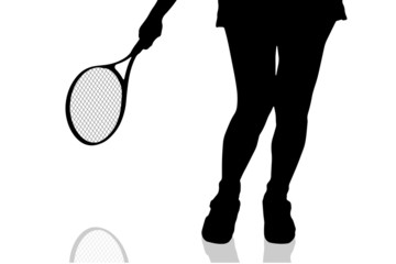 Vector silhouette of legs woman.