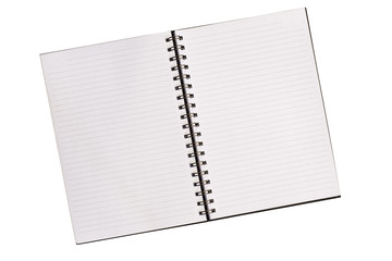 notebook on white background.
