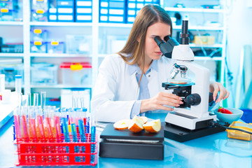 checking food on the content herbicides and pesticides