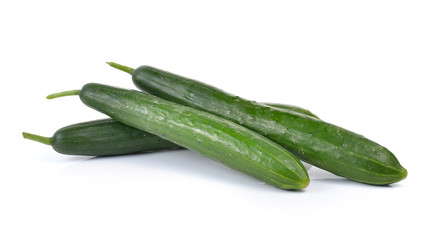 fresh cucumbers isolated on white background