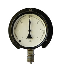 Pressure measuring instrument.