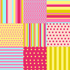 Abstract seamless colorful set