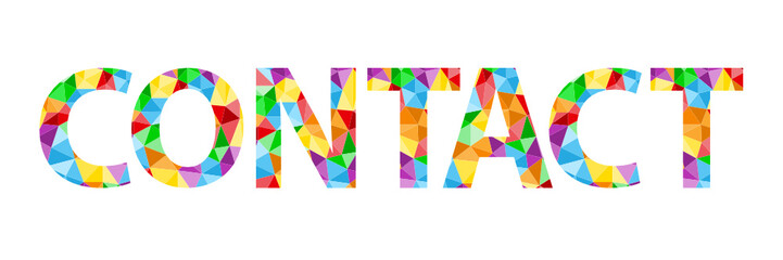 Obraz premium Vector Polygon Alphabet Icon CONTACT