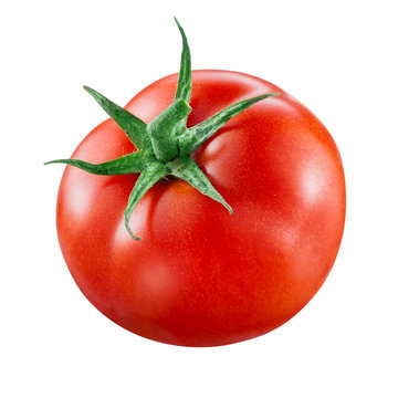 Tomato on white