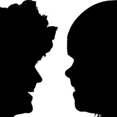 Vector silhouette profile.