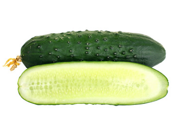 Fresh cucumbers isolated