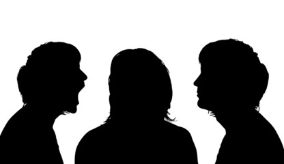 Vector silhouette profile.