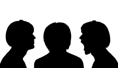 Vector silhouette profile.