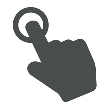 Icono aislado apretar boton gris