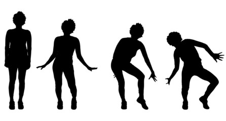 Vector silhouette of a woman.