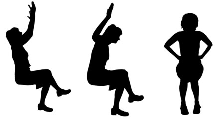 Vector silhouette of a woman.