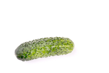 green cucumber on a white background