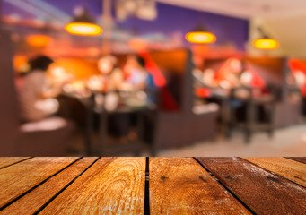 Coffee shop blur background with bokeh image