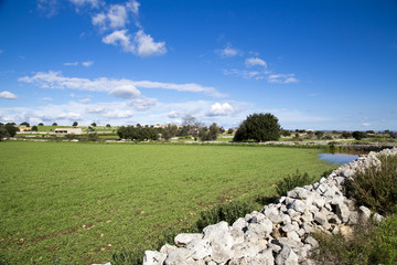 Modica, IT, January 15, 2015: Sicilian countryside typical landscape. The landscape is very similar...