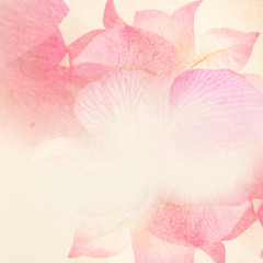 Sweet flowers in vintage color style on mulberry paper texture
