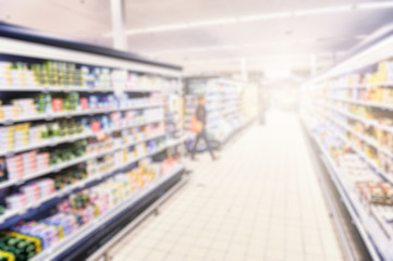 Supermarket blurry background