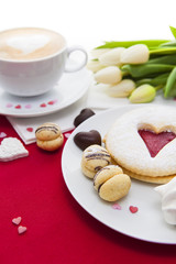 Valentine's Day sweets setup
