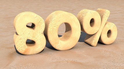 80% sand