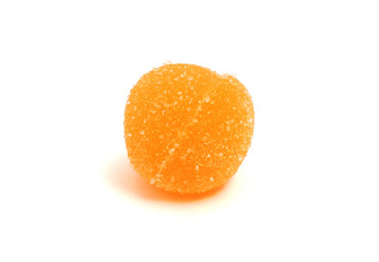 delicious fruit candy on a white background