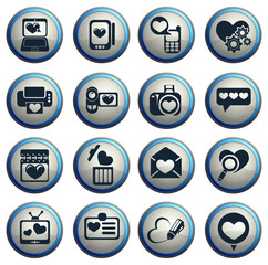 love messages icon set