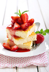 Slices of cheesecake